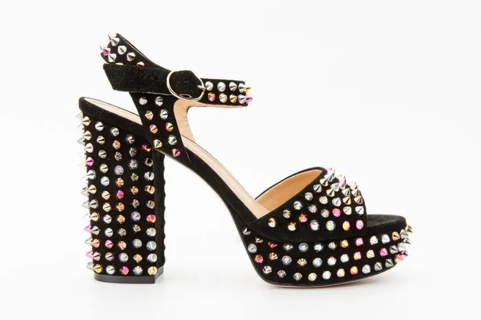 Vinci Leather Sandals The Tampico Black Suede Leather Spike Platform Heel Sandal 8211 Women