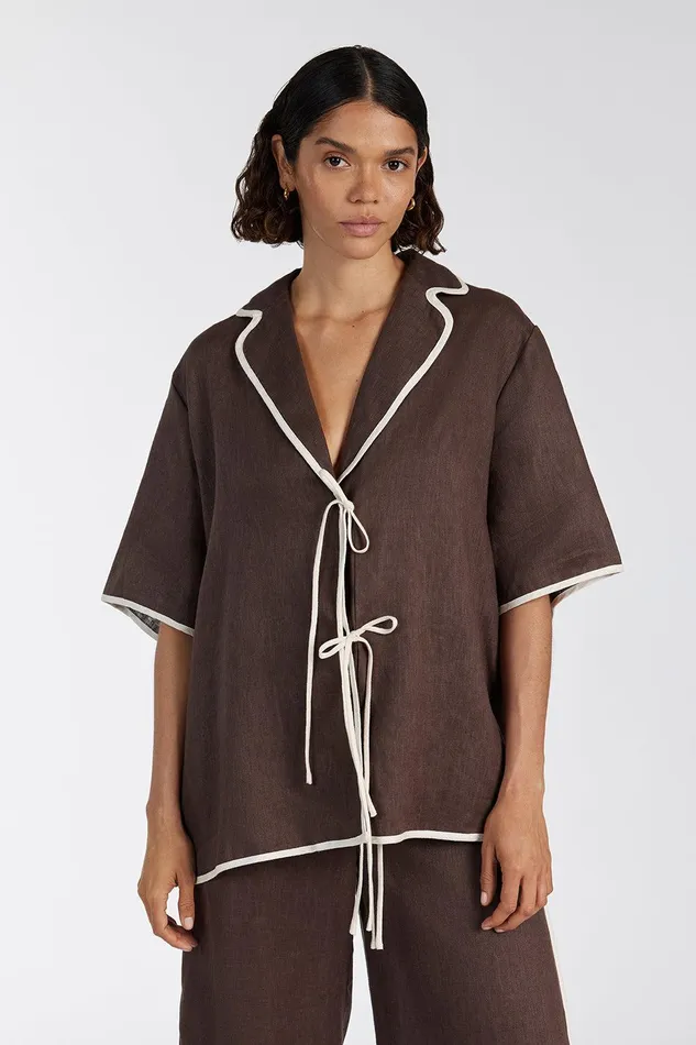 VON CHOC LINEN SHIRT Women DISSH Tops