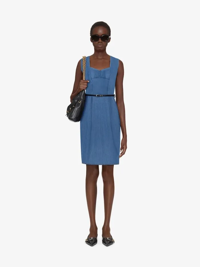Voyou Dress In Denim Deep Blue Women Givenchy Dresses