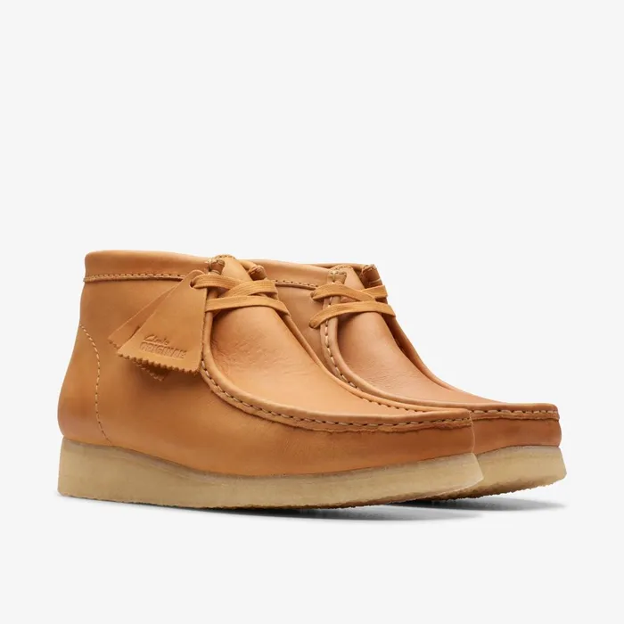 Wallabee Boot Mid Tan Leather Men Clarks Wallabees
