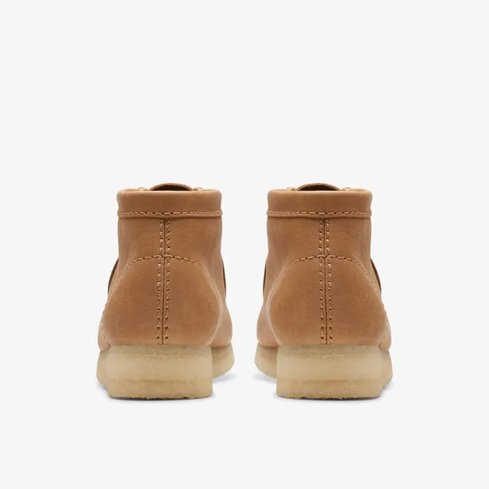 Wallabee Boot Mid Tan Leather Women Clarks Boots and Booties