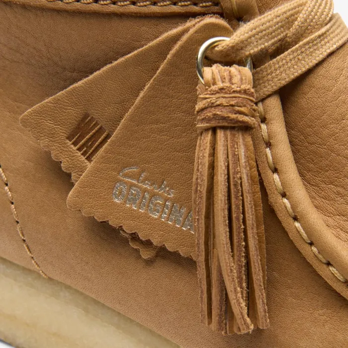 Wallabee Boot Mid Tan Leather Women Clarks Boots and Booties