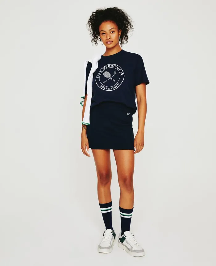 Weddington Crew Weddington Crest Court Navy WomenMen AG Jeans Tees and Tanks
