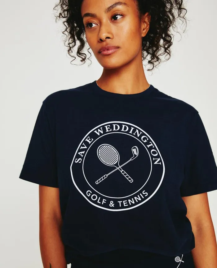 Weddington Crew Weddington Crest Court Navy WomenMen AG Jeans Tees and Tanks
