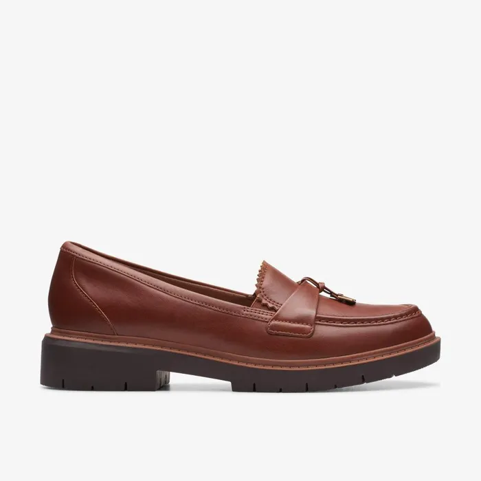 Westlynn Bella Tan Leather Women Clarks SlipOns