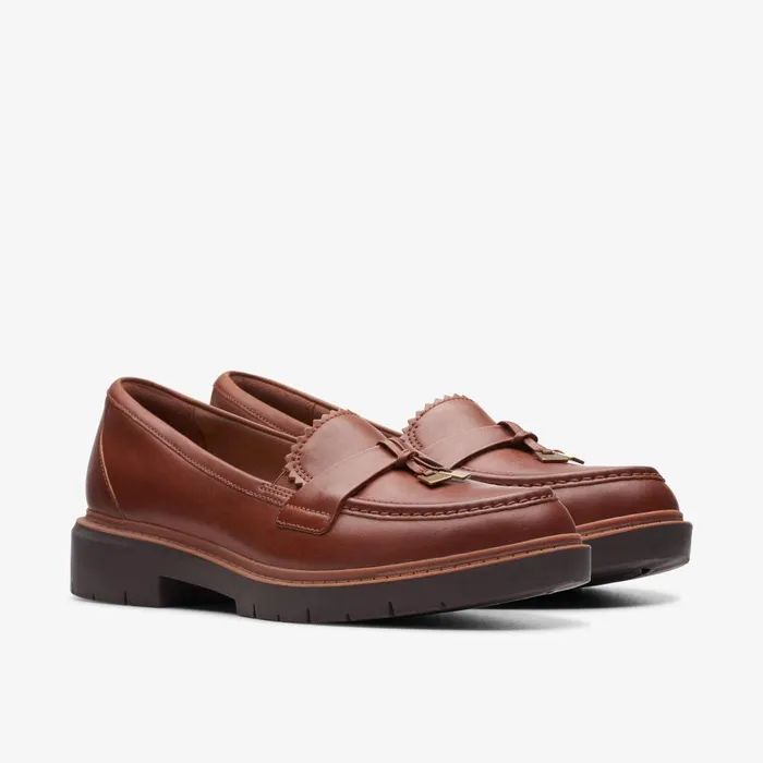 Westlynn Bella Tan Leather Women Clarks SlipOns