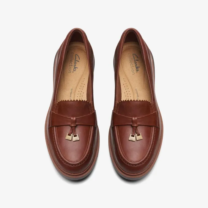 Westlynn Bella Tan Leather Women Clarks SlipOns