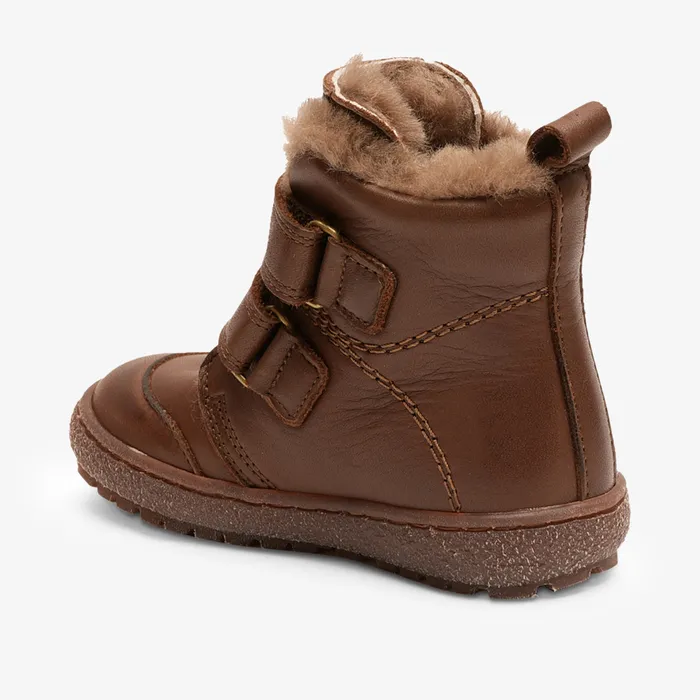 Winter boots KIDS bisgaardshoes storm lamb coffee Brown