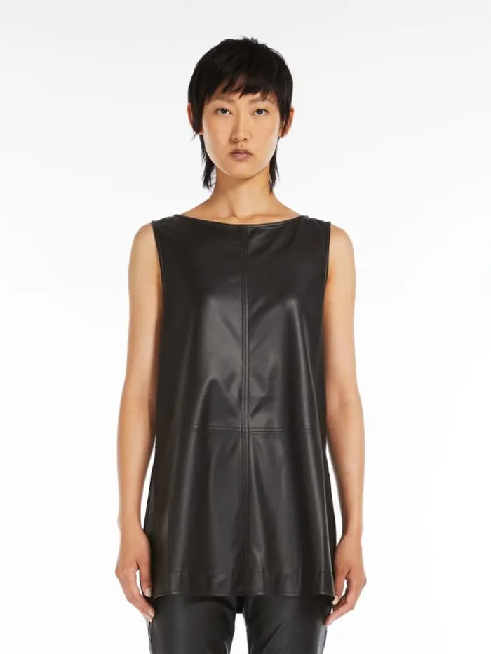 Woman Coated Jersey Tunic Black Maxmara Tshirts