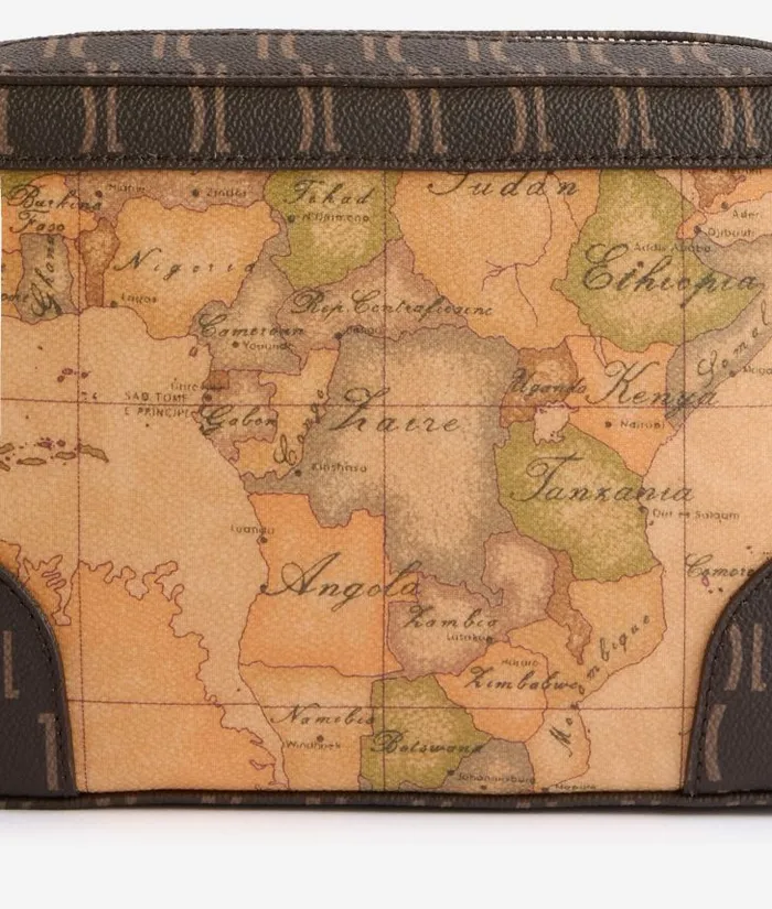 Woman Crossbody Bags Alviero Martini Geo Iconic Mix Small Reporter Crossbody Bag Chocolate