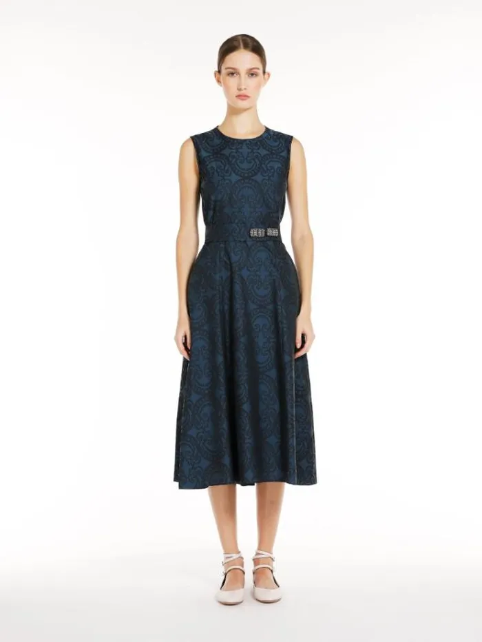 Woman Jacquard Dress Midnightblue Maxmara Dresses
