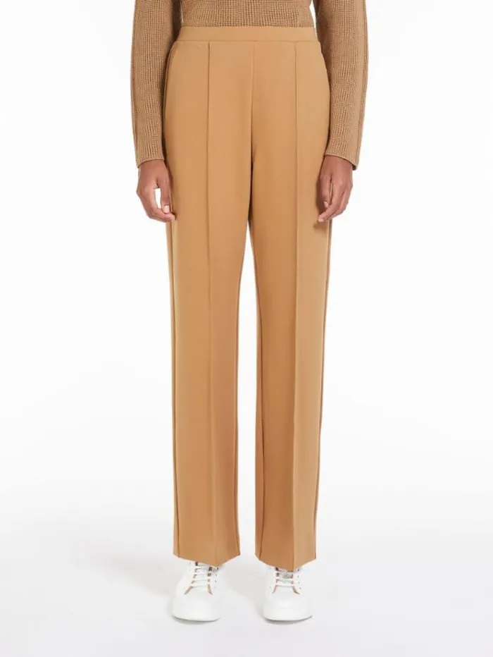 Woman Milanofabric Trousers Camel Maxmara Trousers