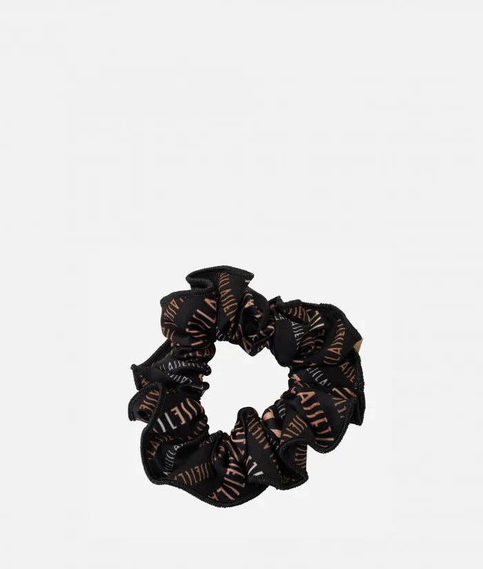 Woman Other Accessories Alviero Martini Small Hair Tie With Logomania Print Black Woman Other Accessories Alviero Martini Small Hair Tie With Logomania Print Black