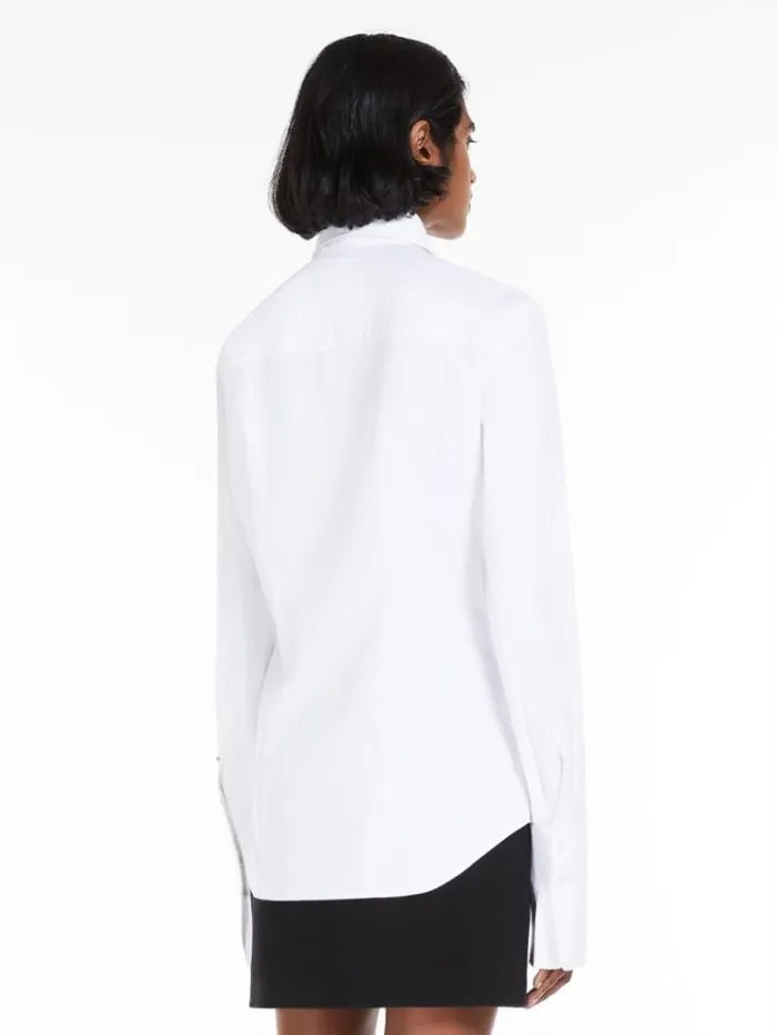 Woman Oxford Cloth Shirt Optical White Maxmara Shirts And Tops Woman Oxford Cloth Shirt Optical White Maxmara Shirts And Tops