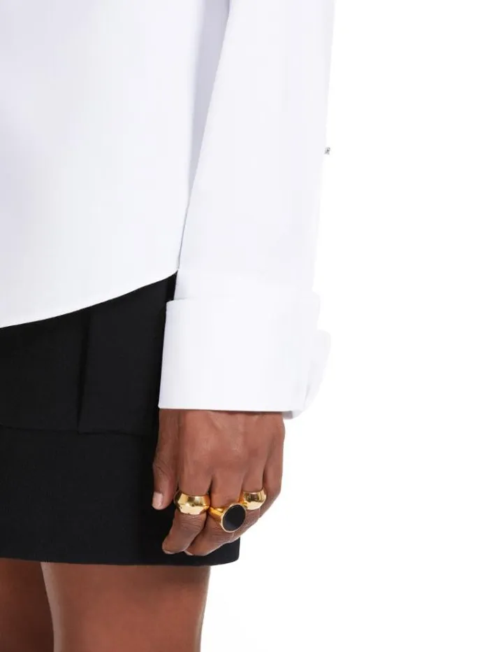 Woman Oxford Cloth Shirt Optical White Maxmara Shirts And Tops Woman Oxford Cloth Shirt Optical White Maxmara Shirts And Tops