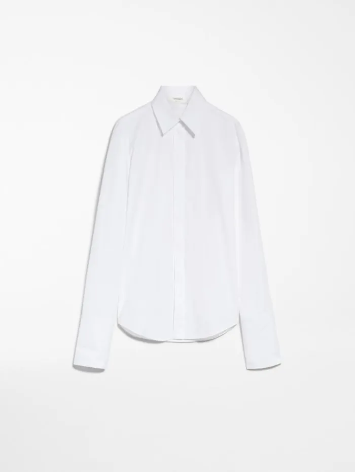 Woman Oxford Cloth Shirt Optical White Maxmara Shirts And Tops Woman Oxford Cloth Shirt Optical White Maxmara Shirts And Tops