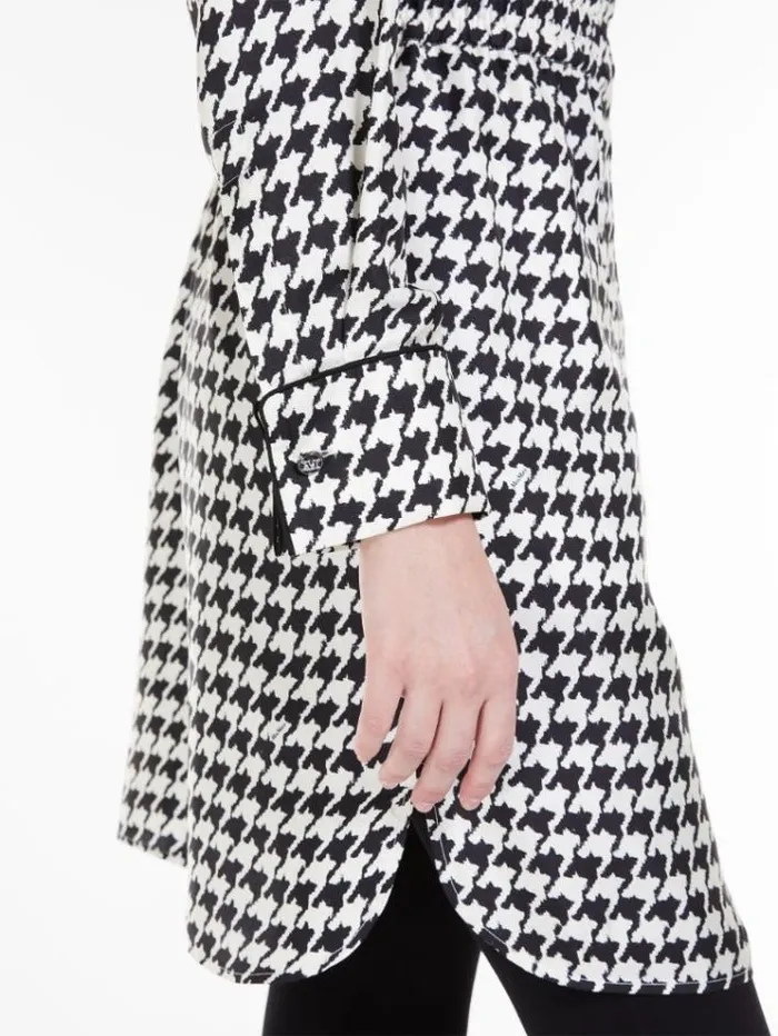 Woman Printed Silk Shirt Dress White Black Maxmara Dresses Woman Printed Silk Shirt Dress White Black Maxmara Dresses