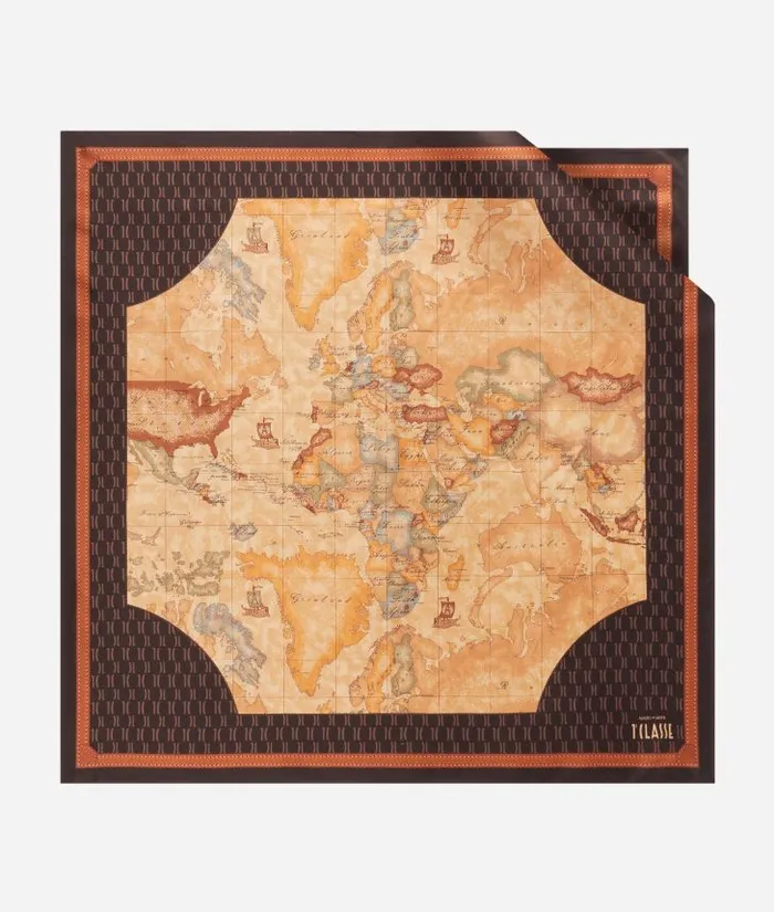 Woman Scarves and Shawls Alviero Martini Geo Iconic Mix Silk Foulard 9021590 Chocolate Woman Scarves and Shawls Alviero Martini Geo Iconic Mix Silk Foulard 9021590 Chocolate