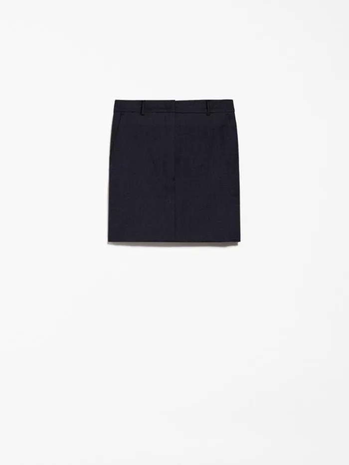 Woman Short Jasp Wool Skirt Midnightblue Maxmara Skirts Woman Short Jasp Wool Skirt Midnightblue Maxmara Skirts