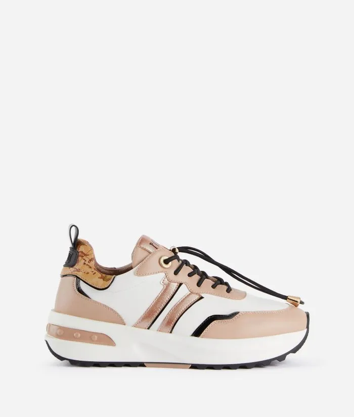 Woman Sneakers Alviero Martini Geo Road Seoul Smooth Faux Napa Leather Sneakers Nude Woman Sneakers Alviero Martini Geo Road Seoul Smooth Faux Napa Leather Sneakers Nude