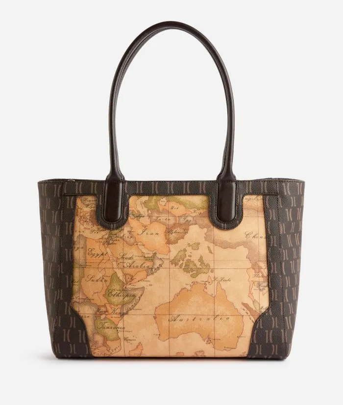 Woman Totes Alviero Martini Geo Iconic Mix Shopper Bag Chocolate