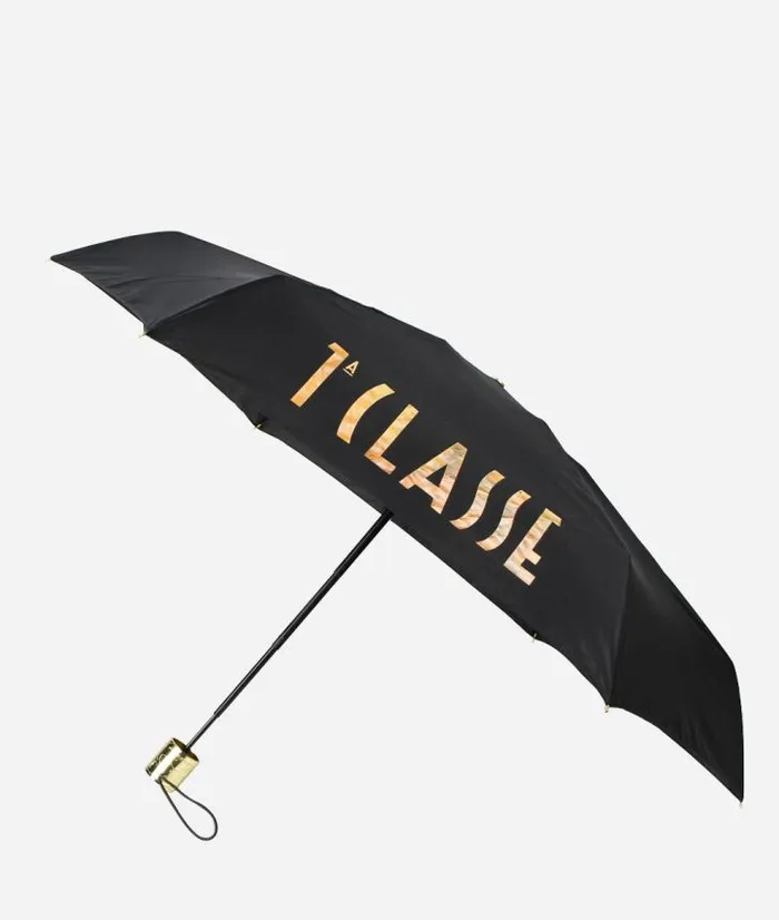 Woman Umbrellas Alviero Martini 1 Classe Supermini Geo Logo Umbrella Black