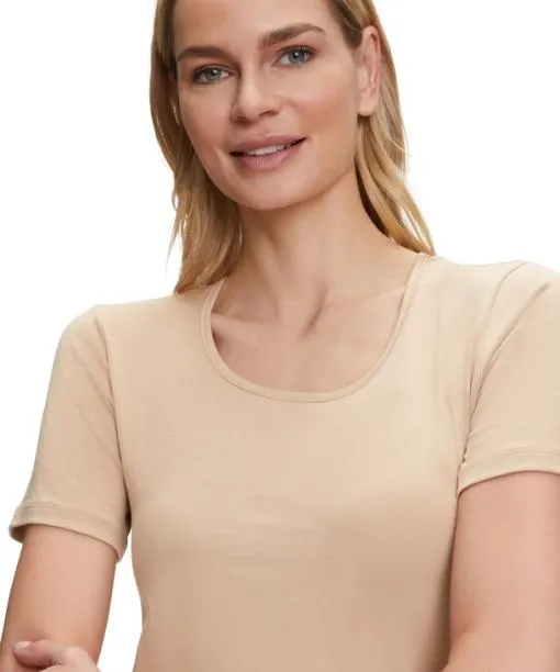 Women 2Pack Women TShirt Roundneck Daily Comfort Camel FALKE Shirts
