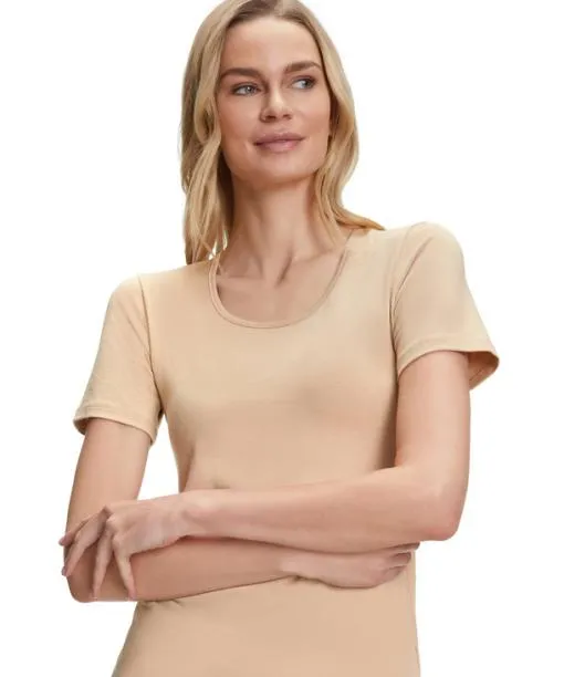 Women 2Pack Women TShirt Roundneck Daily Comfort Camel FALKE Shirts