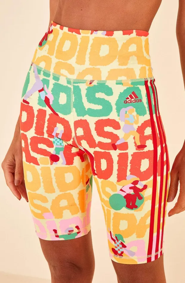 Women Adidas Farm Bike Short Pearl Citrine Citrine FARM Rio Shorts