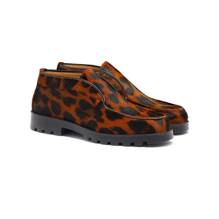 Women AnimalPrint Cavallino Desert Boot Santoni Boots and Ankle Boots