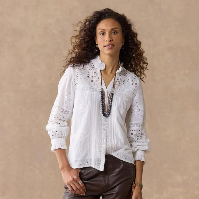 Women Annalynn Shirt White Sundance Catalog Tops Women Annalynn Shirt White Sundance Catalog Tops