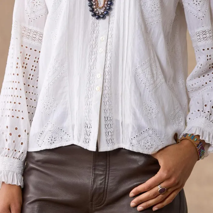 Women Annalynn Shirt White Sundance Catalog Tops Women Annalynn Shirt White Sundance Catalog Tops