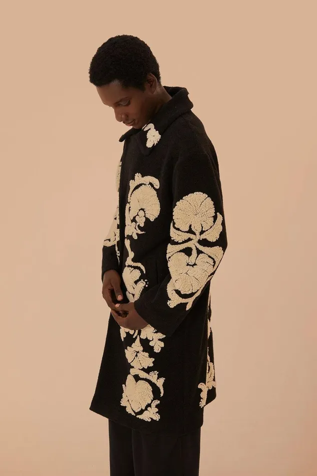 Women Black Helen Fleece Coat Helen Black FARM Rio Coats