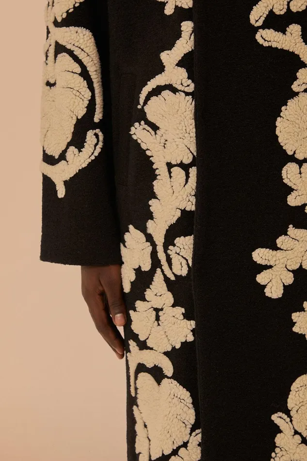 Women Black Helen Fleece Coat Helen Black FARM Rio Coats