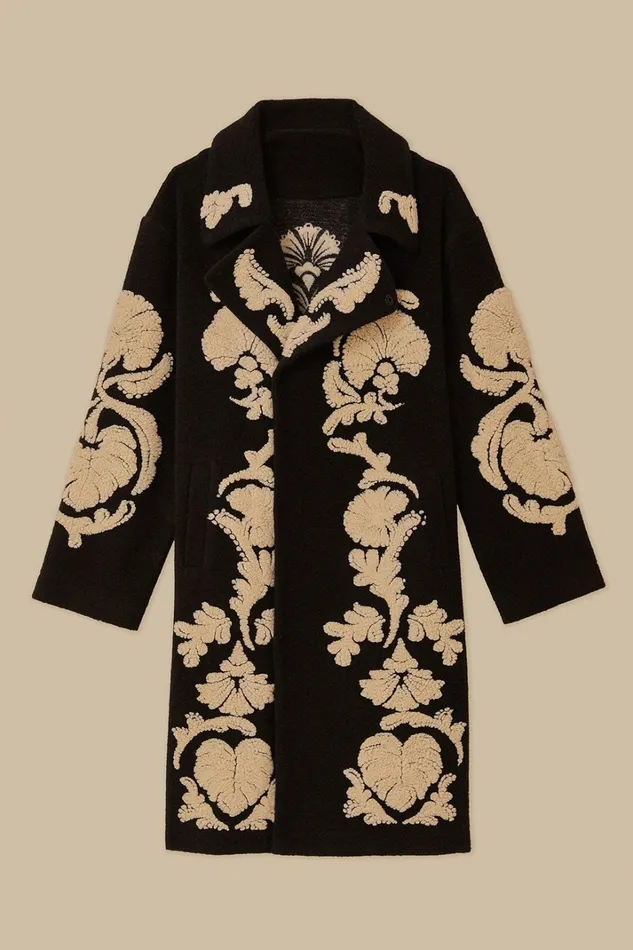 Women Black Helen Fleece Coat Helen Black FARM Rio Coats