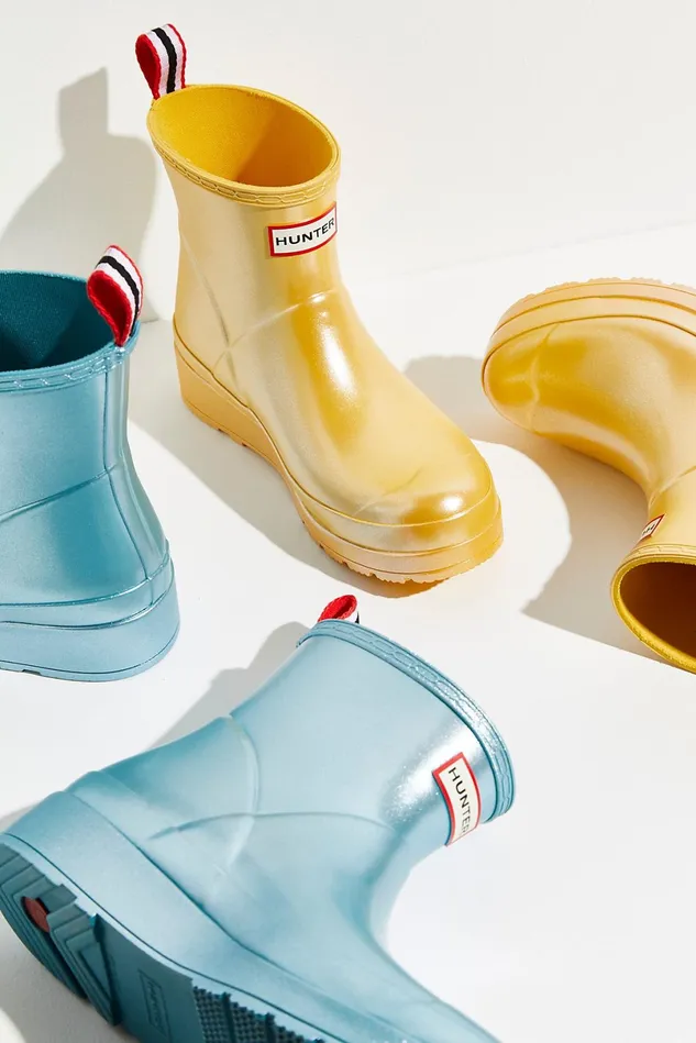 Women Boots Free People Hunter Play Short Nebula Wellies Blue Spruce
