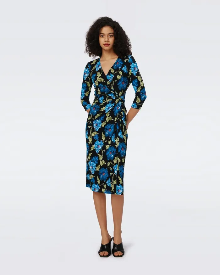 Women Borris Dress Hendrix Floral Dark Teal DVF Dresses