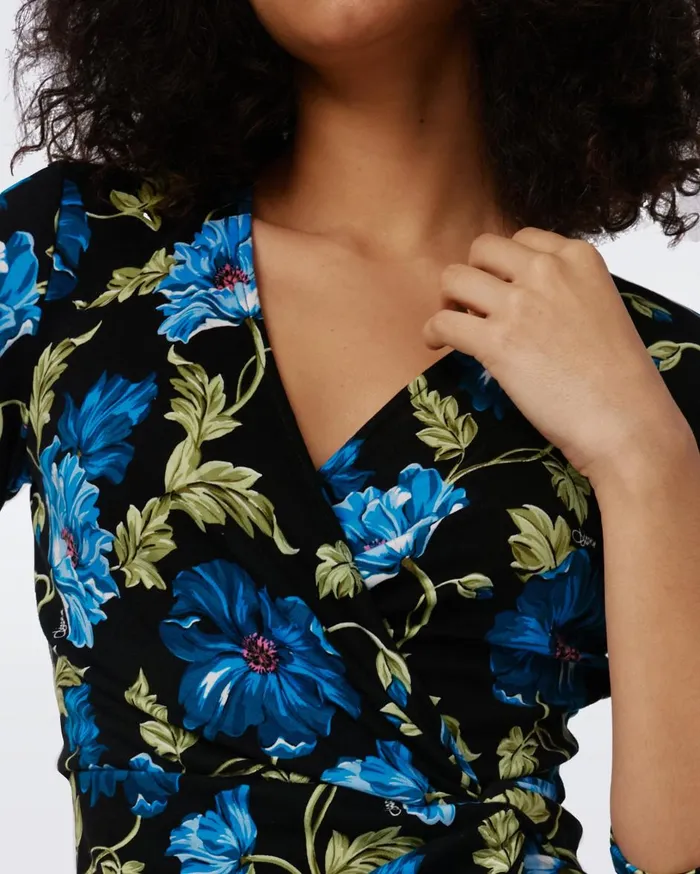 Women Borris Dress Hendrix Floral Dark Teal DVF Dresses