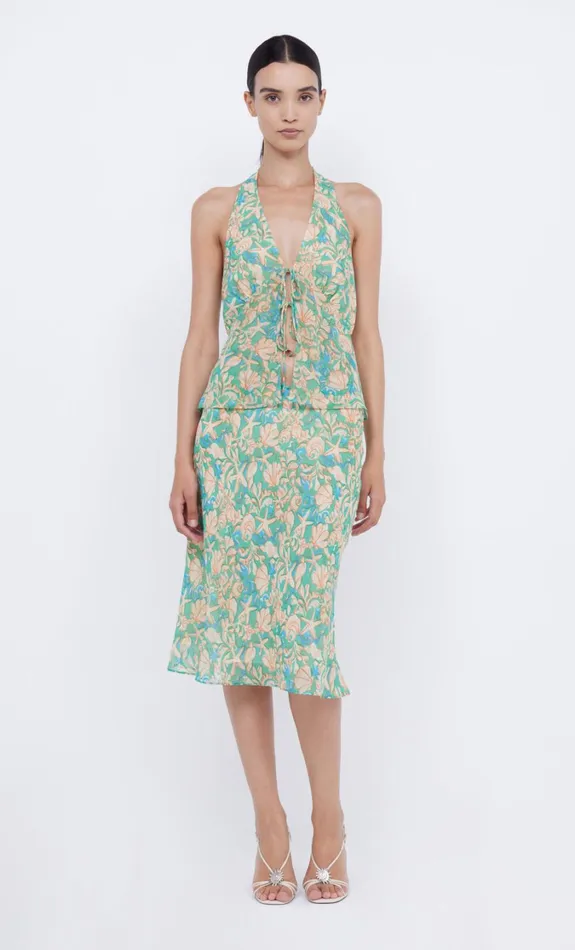 Women Bottoms Bec Bridge OASIS BIAS MIDI SKIRT Under The Sea