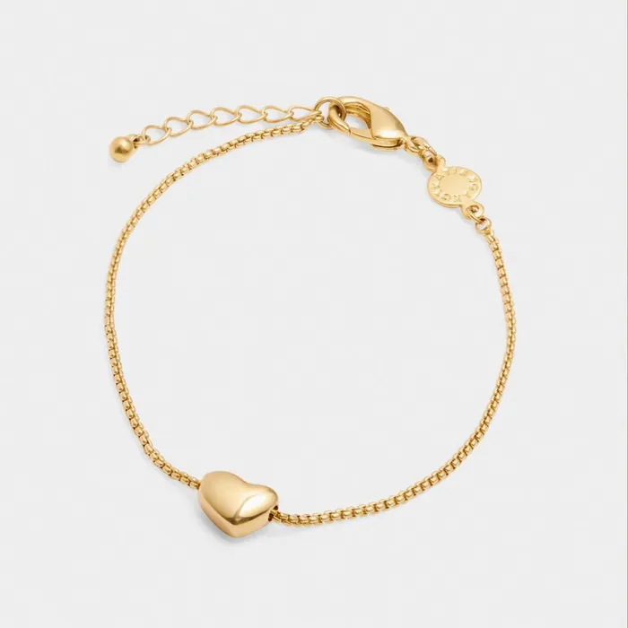 Women Bracelets and Rings Katie Loxton Heart Of Gold Waterproof Charm Bracelet