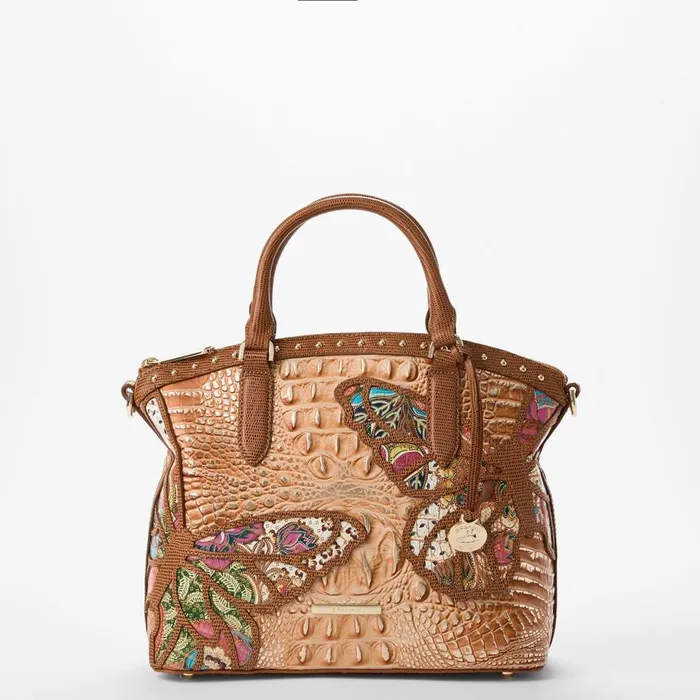 Women Brahmin Satchels Duxbury Satchel Honey Brown Gala