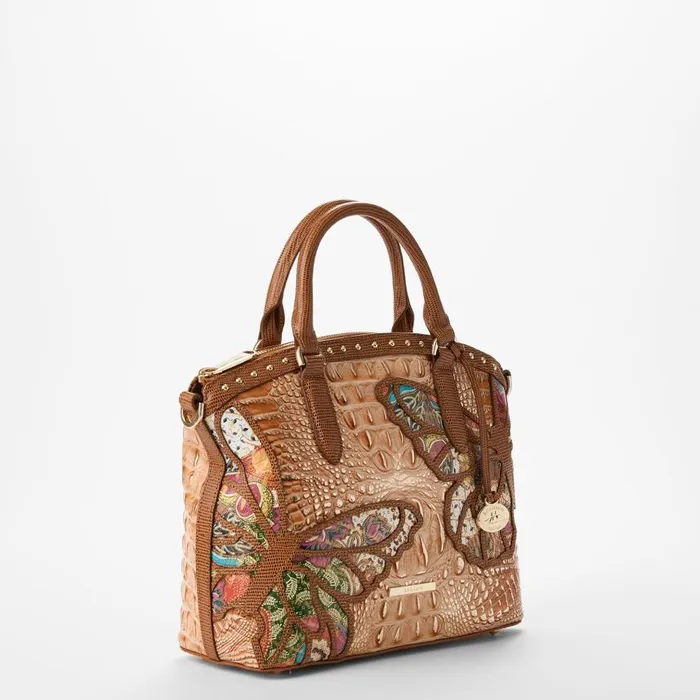 Women Brahmin Satchels Duxbury Satchel Honey Brown Gala