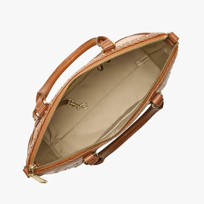 Women Brahmin Satchels Duxbury Satchel Honey Brown Gala