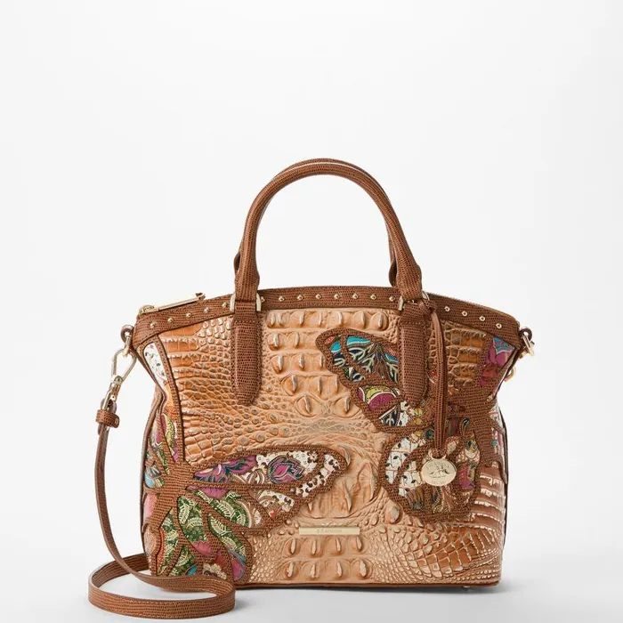 Women Brahmin Satchels Duxbury Satchel Honey Brown Gala