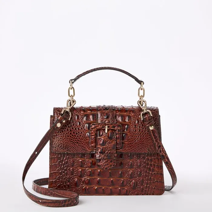 Women Brahmin Satchels Small Hallie Pecan Melbourne