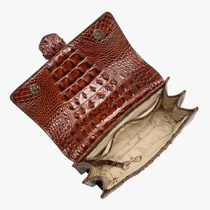 Women Brahmin Satchels Small Hallie Pecan Melbourne