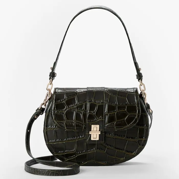 Women Brahmin Shoulder Bags Cynthia Matcha Green Baize