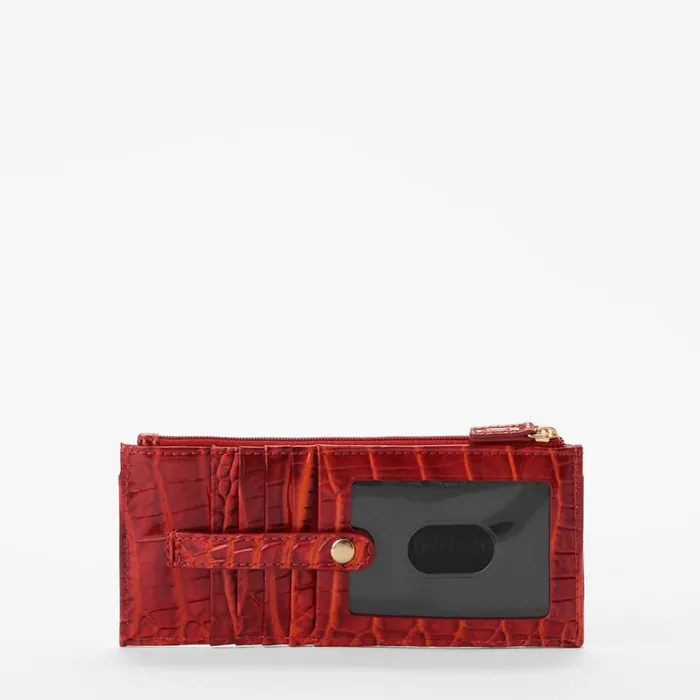 Women Brahmin Wallets and Wristlets Credit Card Wallet Radiant Red Melbourne