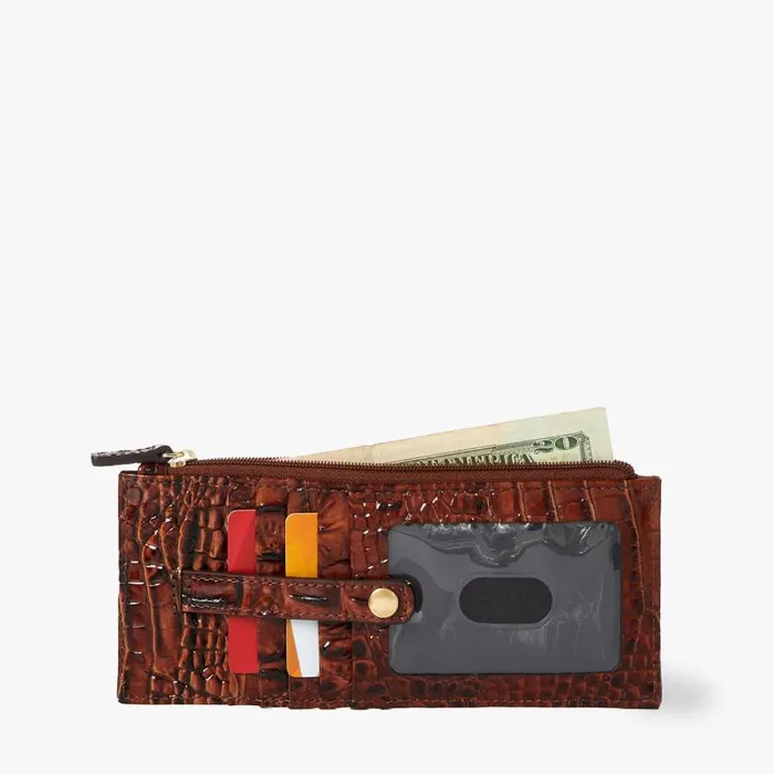 Women Brahmin Wallets and Wristlets Credit Card Wallet Radiant Red Melbourne
