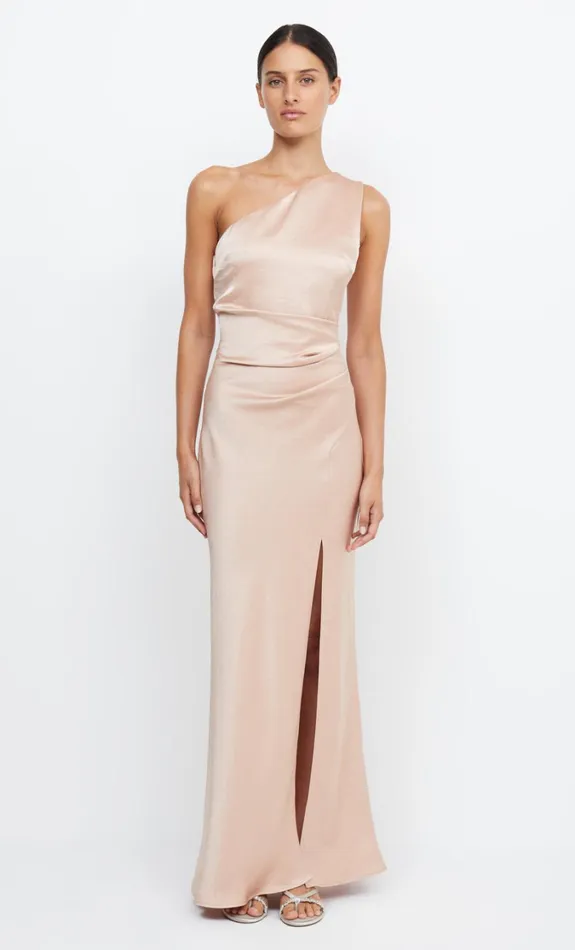 Women Bridesmaids Bec Bridge THE DREAMER ASYM DRESS Rose Gold